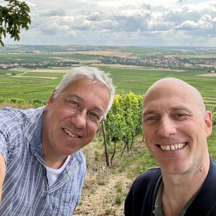 Mit Frankenwein-Experte Matthias Neske in Rheinhessen